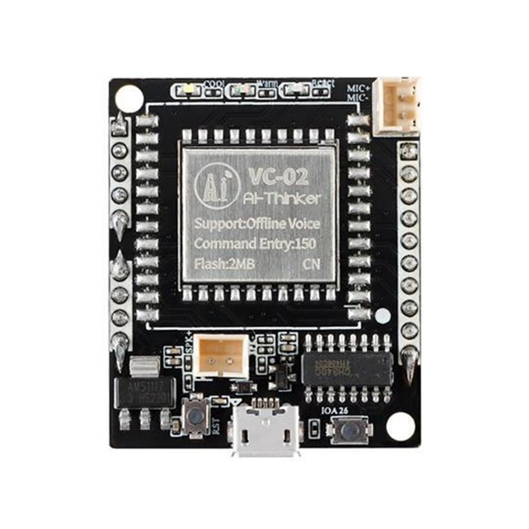 4 Pièces -02-Kit AI Carte de Développement de Voix Hors Ligne Intelligente VC02 Module de Contrôle de la Parole de Reconnaissance Hors Ligne