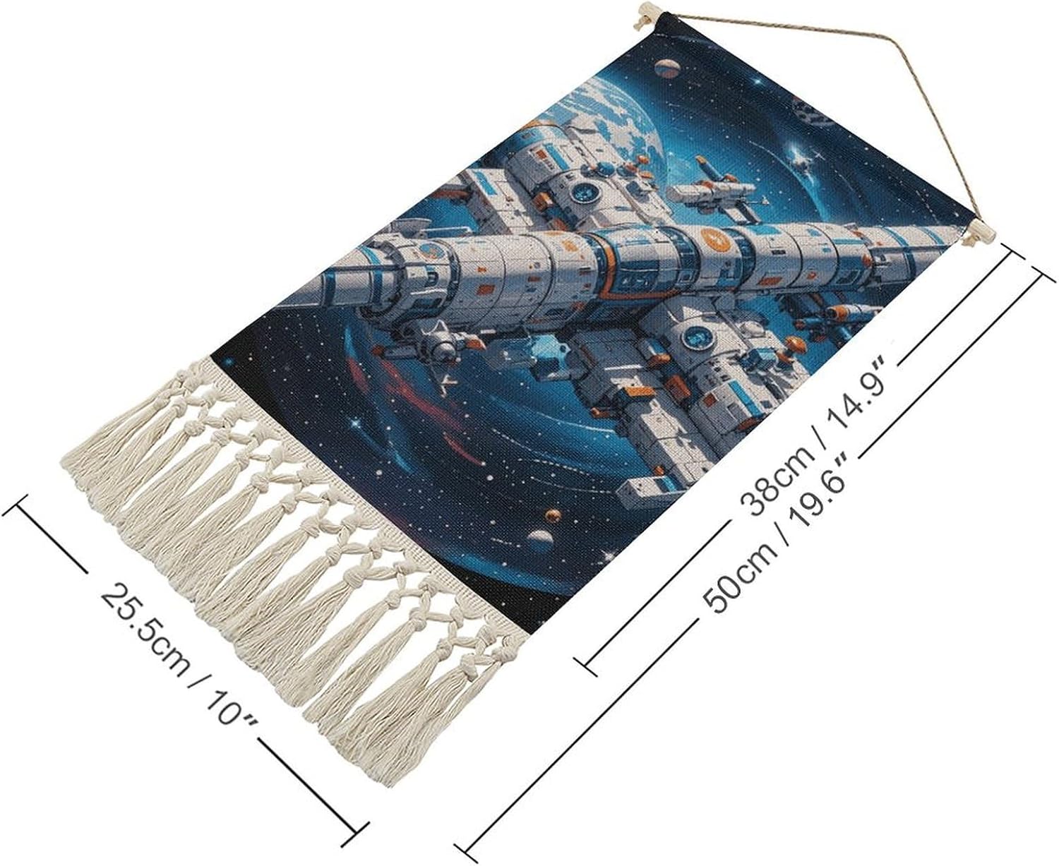 WSOIHFEC Space Academy Vintage Vertical Tapestry Wall Hanging Decor image 2