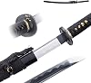 Japanese Black Katana Sword Real Sharp 9260 Steel Hand Forged Samurai Sword Functional Practical