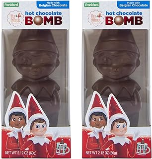 Shelf Elf Hot Chocolate Bomb 2 Pack – Holiday Cocoa Treat Filled with Mini Marshmallows, 2.12oz Festive Christmas Chocolate Bomb for Kids, Gifts, and Stocking Stuffers