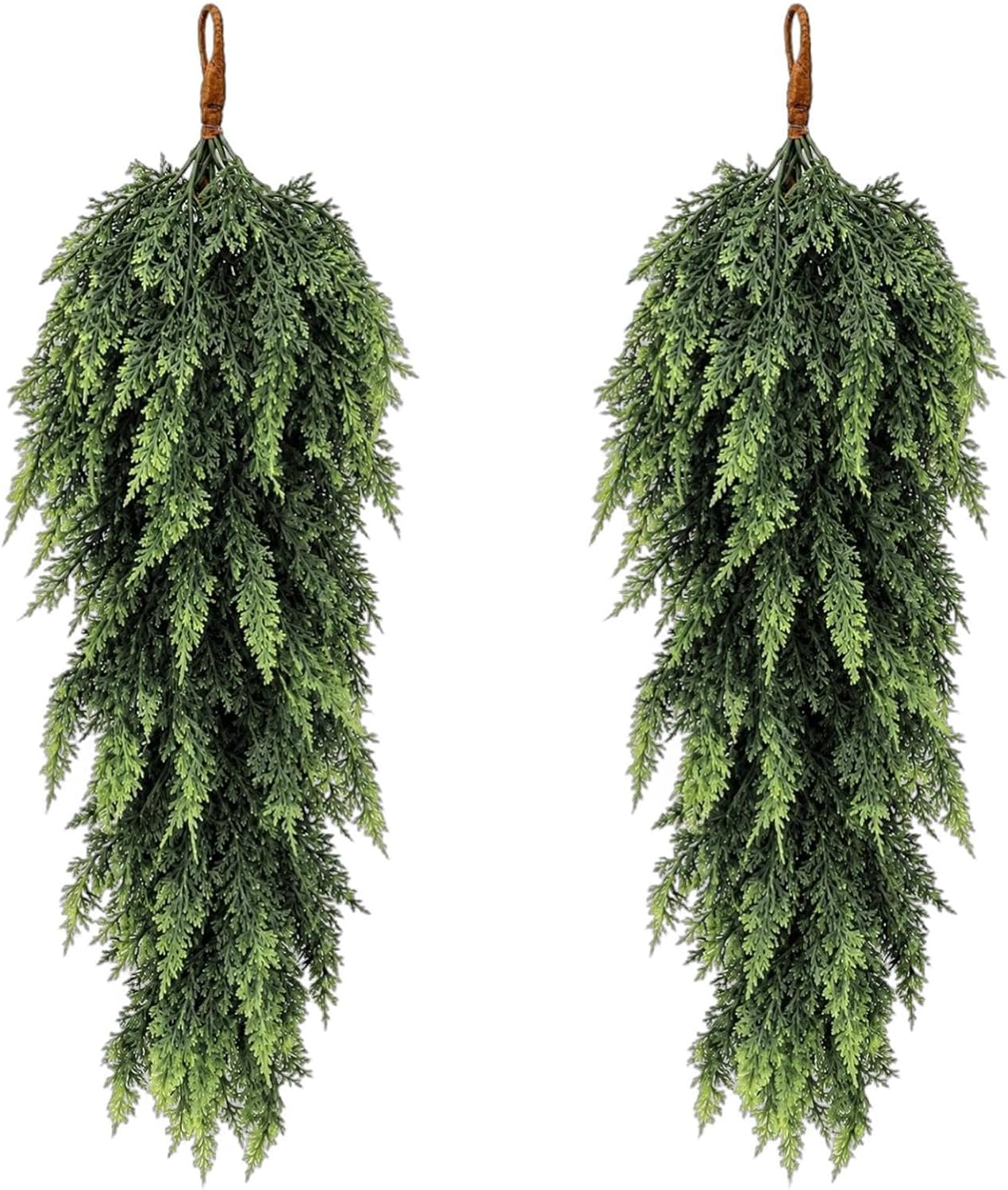 Teardrop Wreath, 2-Piece Outdoor Green Festival Christmas Door Swag