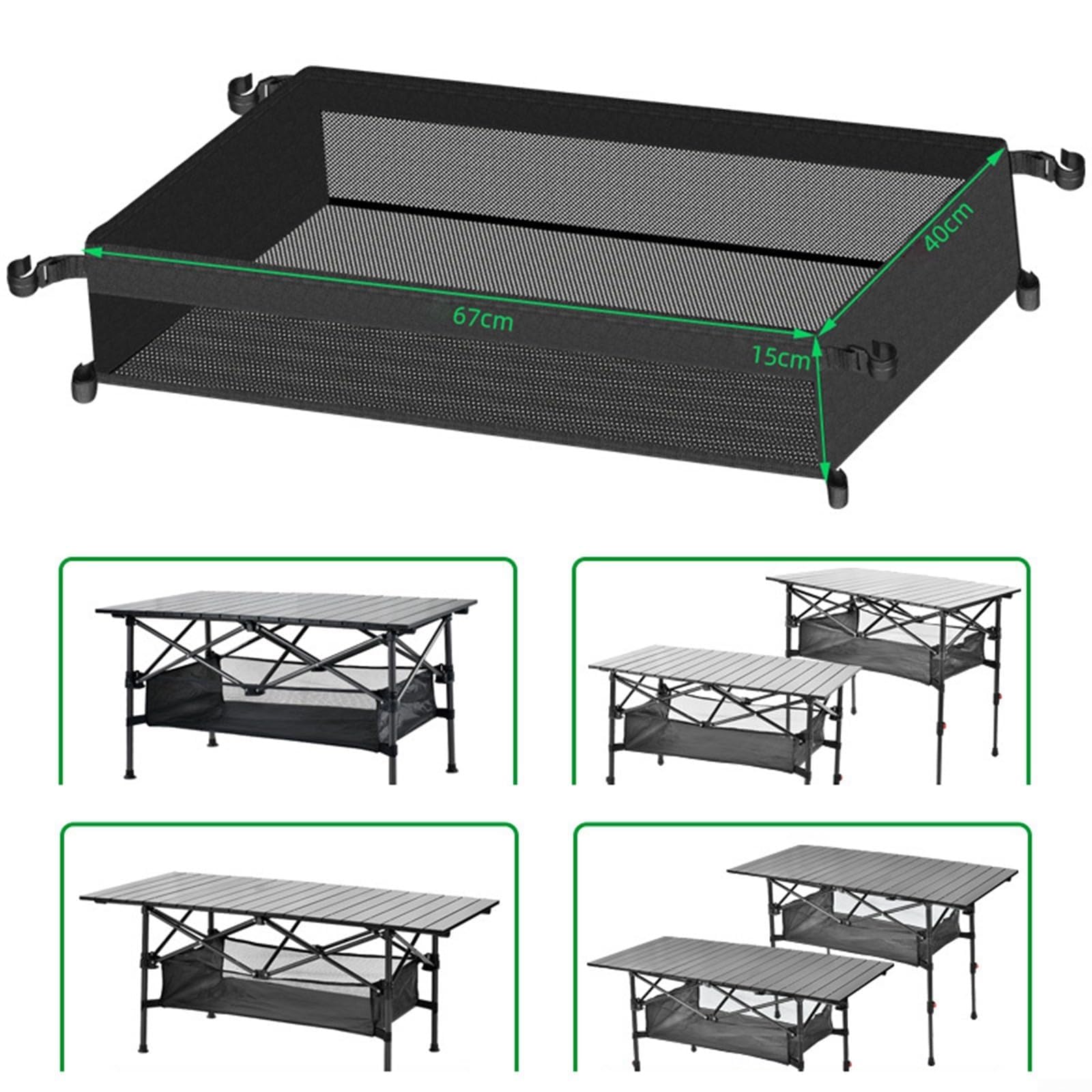 Untertisch Aufbewahrungstasche Camping unter dem Tisch Rack Tasche faltbare Campingtisch Netzkorb Organizer Aufbewahrung Netzstoff Tischaufbewahrungstasche