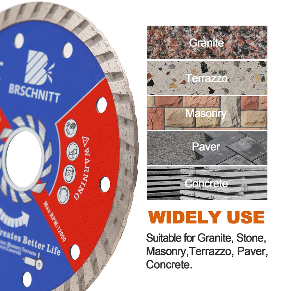 Diamond Blade Set,20pcs 5 Inch Arbor 7/8" - 5/8" for Granite,Stone,Masonry,Terrazzo,Paver,Concrete,Dry/Wet Circular Saw Cutter Angle Grinder Diamond Cutting Disc 125mm