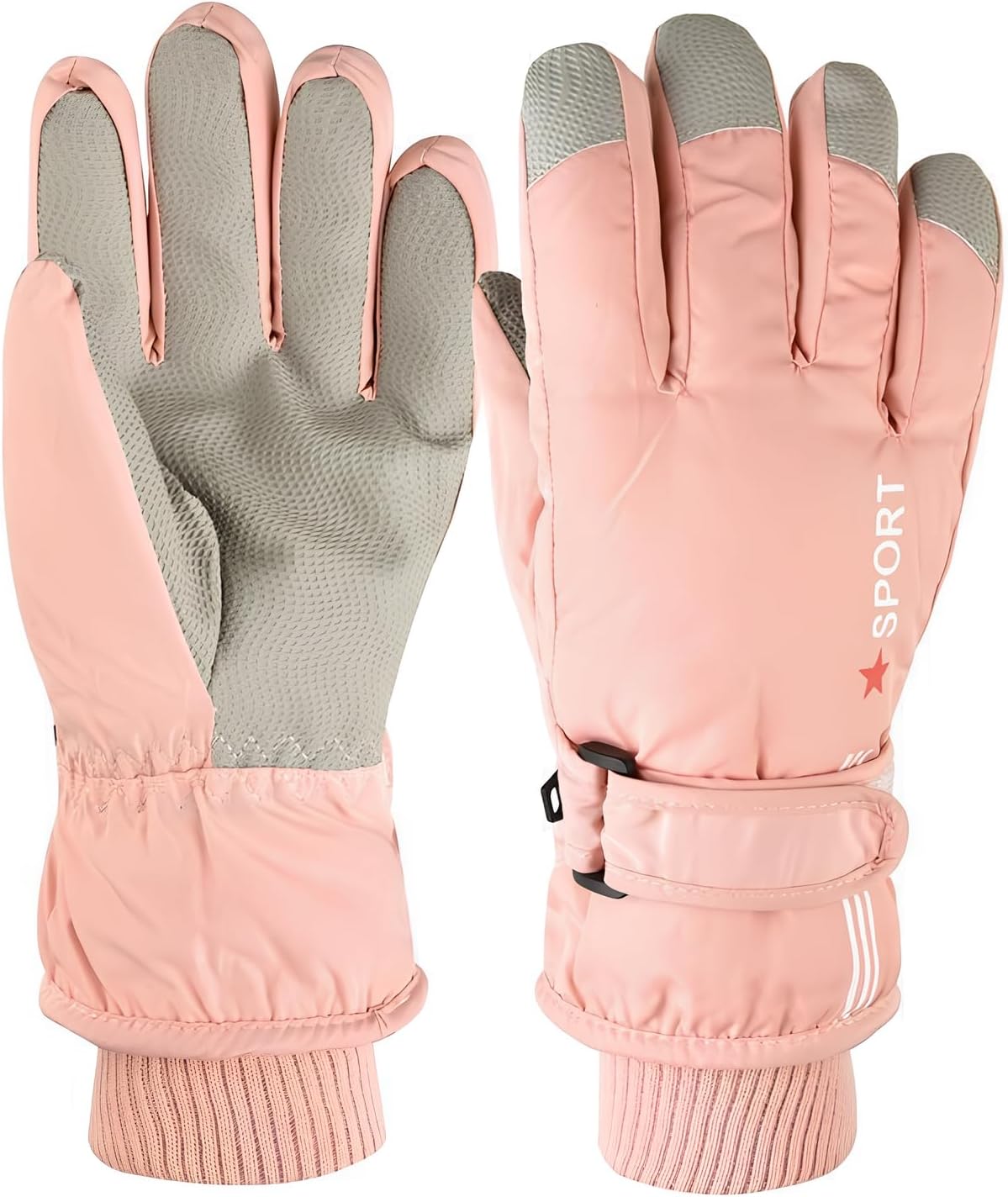 Kids Winter Snow Ski Gloves - Boys Girls Warm Breathable Waterproof Gloves for Outdoor Sports 5-10Y