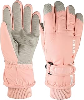 Eohak Kids Winter Snow Ski Gloves - Boys Girls Breathable Waterproof Gloves for Ourdoor Sports 5-10Y
