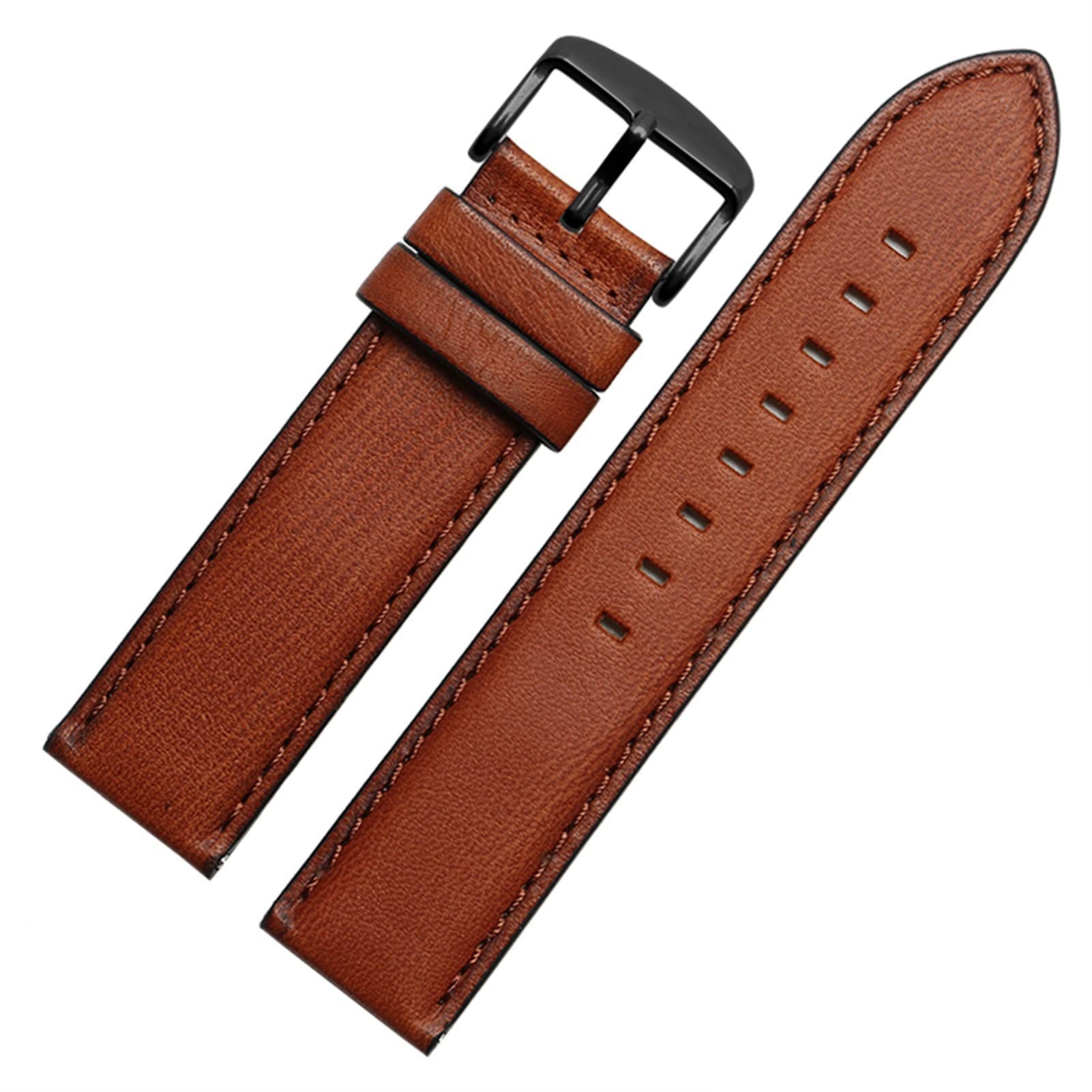 Per Huawei orologio GT cinturino in vera pelle cinturino per Hamilton braccialetto 20mm 22mm con perni a sgancio rapido, 20mm, agata