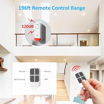 Door Chime When Opened, Window and Door Opening Sensor Alarm for Home Security / Kids Safety / Business Entering, 120dB Burglar Alert, 500FT-Range 52-Tunes 5-Volume, 1 Receiver + 2 Sensors, White