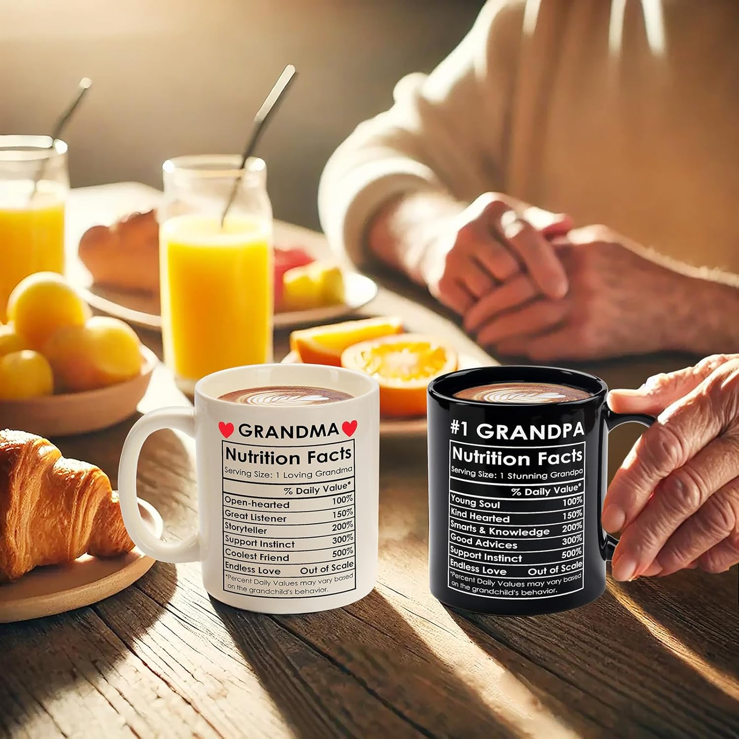 Breezy Valley Grandparents Mugs, Christmas Gifts for Grandparents, Gifts for Grandma Grandpa from Grandchildren Grandkids, Grandparent Gift for Christmas, Grandmother Grandfather Coffee Mugs - Image 6