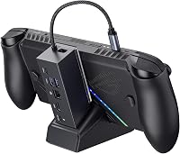 Stație de andocare JSAUX 6-în-1, HDMI 4K 120 Hz, LAN Gigabit, USB-A, USB-C 3.2 Gen1, încărcare 100W, pentru ROG Ally, Ally X, 2025 Steam Deck, Legion Go, negru 1