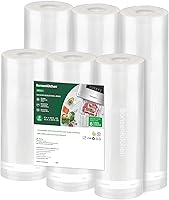 Bonsenkitchen Vacuum Sealer Rolls Bags 6 Pack: 3x11"x20' + 3x8"x20' Commercial Grade BPA-Free Custom Size for Sous Vide & Food Storage VB3211