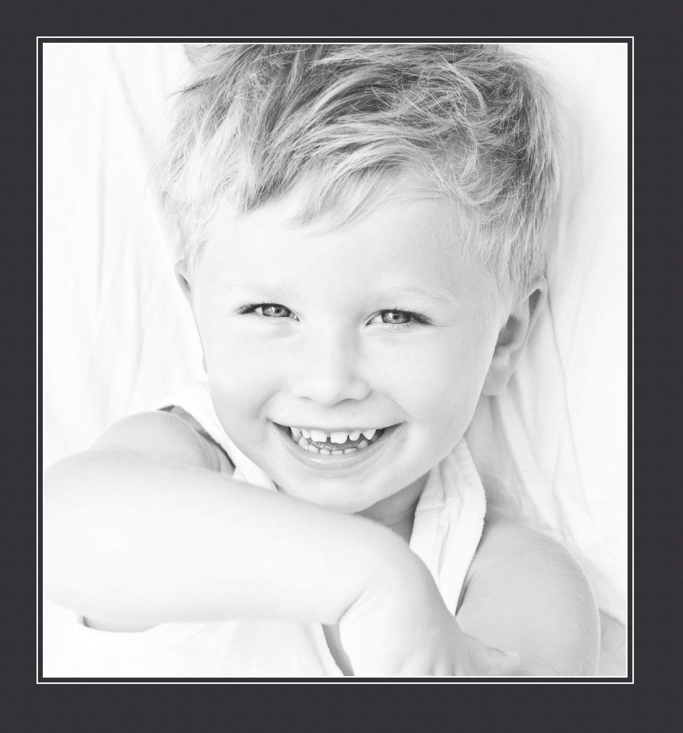 23x25 Smooth Black / Black Custom Mat for Picture Frame with 19x21 opening size (Mat Only, Frame NOT Included)