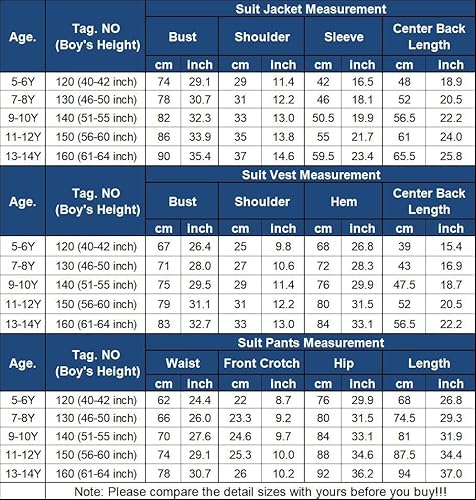 Boyoo Boy's 4 Pieces Formal Suit Set Slim Fit Blazers Outfit With Jacket, Vest, Dress Pants And Tie For Kids Size 5-14 Years Blue #TOP5