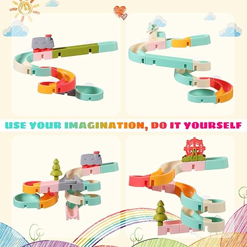 Miniatura 5 de Juguetes de baño para niños de 4 a 8 años, 54 piezas de pared para bañera de 3, 4, 5, 6 años, juguetes de baño sin moho, juego de pistas