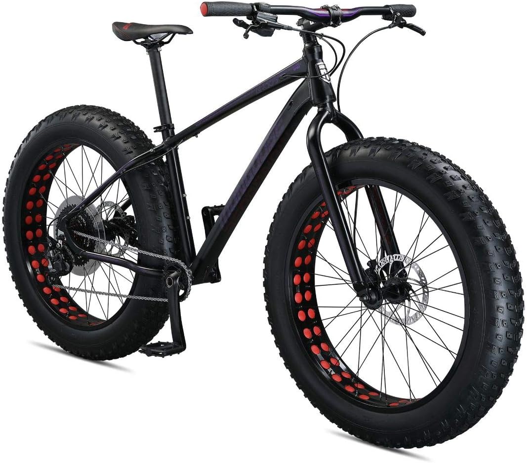 MongooseArgus Sport Fat Tire Mountain Bike, 26 Inch Bike for Men and Women, 10 Speed, Aluminum Frame, Knobby Mountain Fat Tires, Shimano Deore Shifters, Hydraulic Disc Brakes, Adult Bicycle