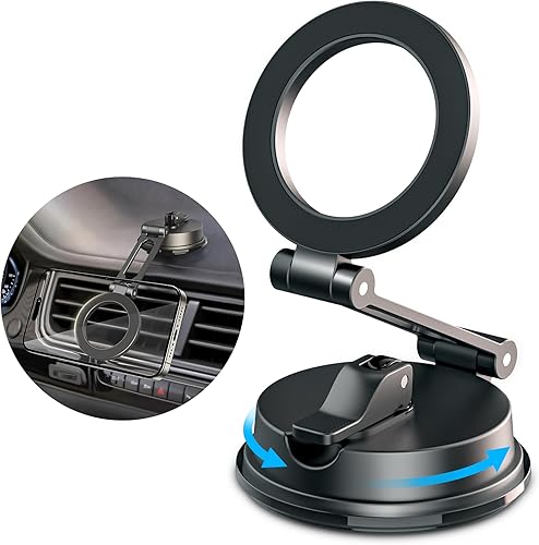 Miniatura 1 de CreaDream Magsafe - Soporte magnético para teléfono para automóvil, con ventosa al vacío, soporte de automóvil para salpicadero, ventilación de