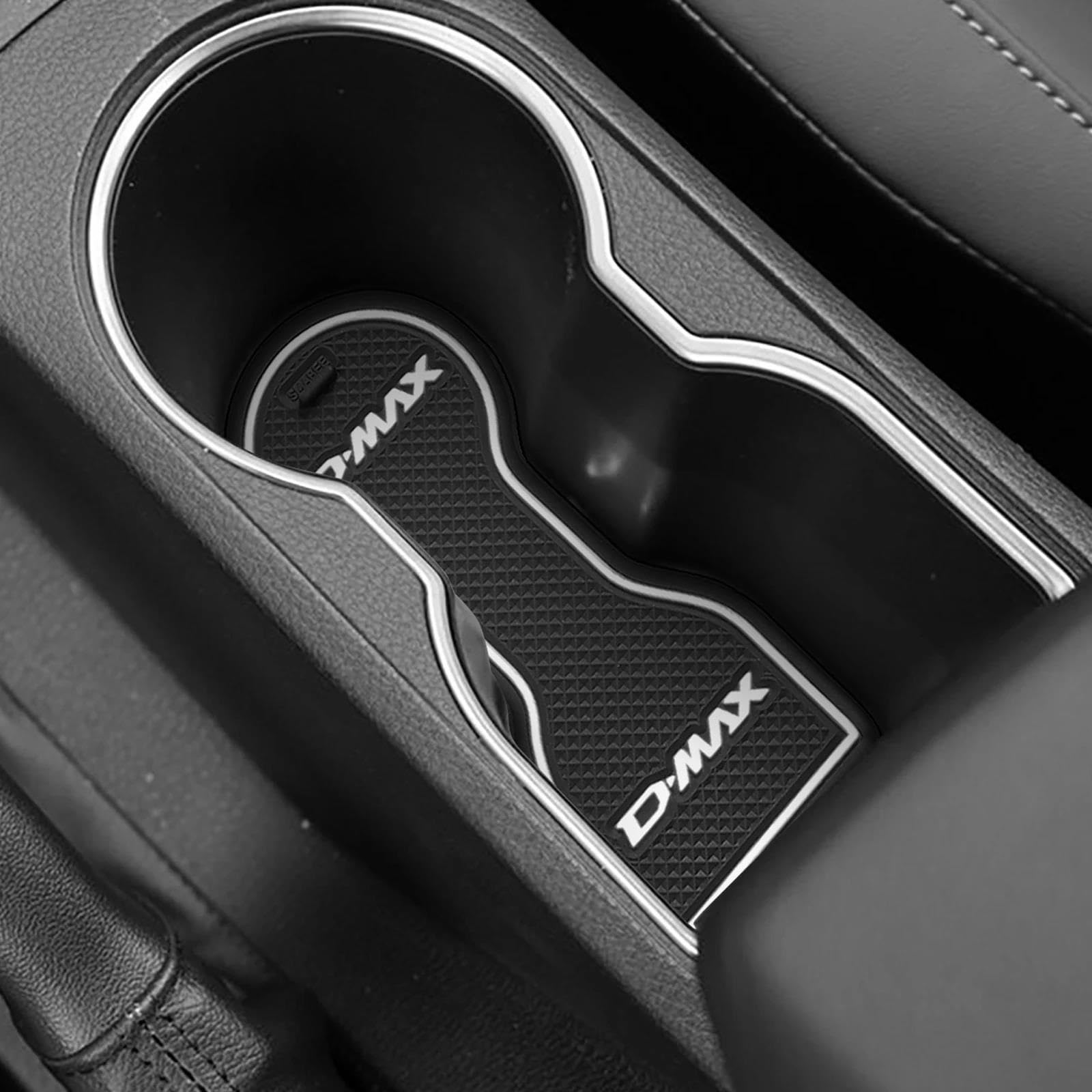 Auto Antiscivolo Impermeabile Porta Scanalatura Tazza Tappetino Interni Per Isuzu D-MAX 2021 2022 2023 2024(Nero,Rhd)