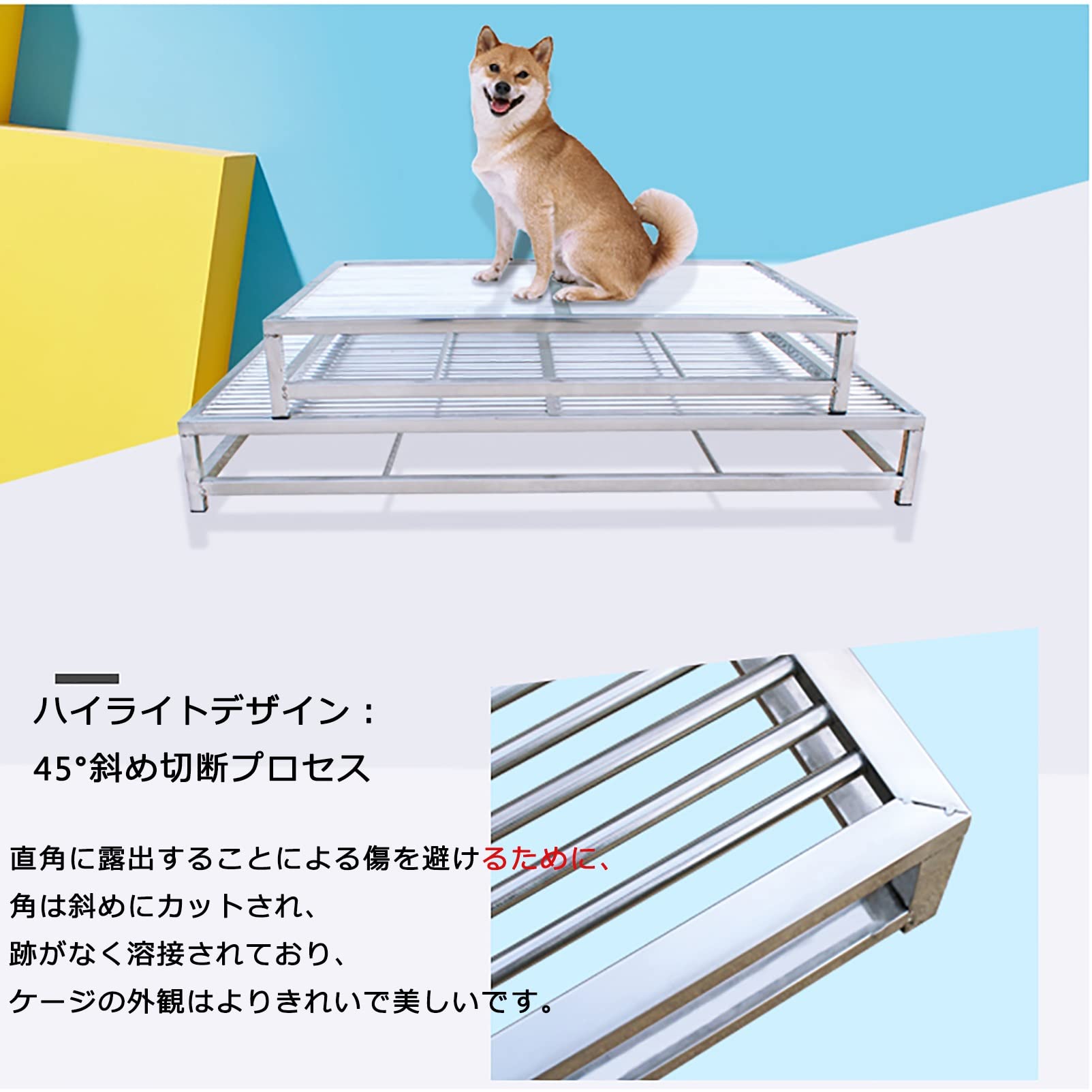 Toilette for cani, WC for cani in acciaio inox in camera, toilette for cani portatile, tappetino antiscivolo, toilette pet migliorata, pulizia e igienica, protezione del pavimento, facile pulizia