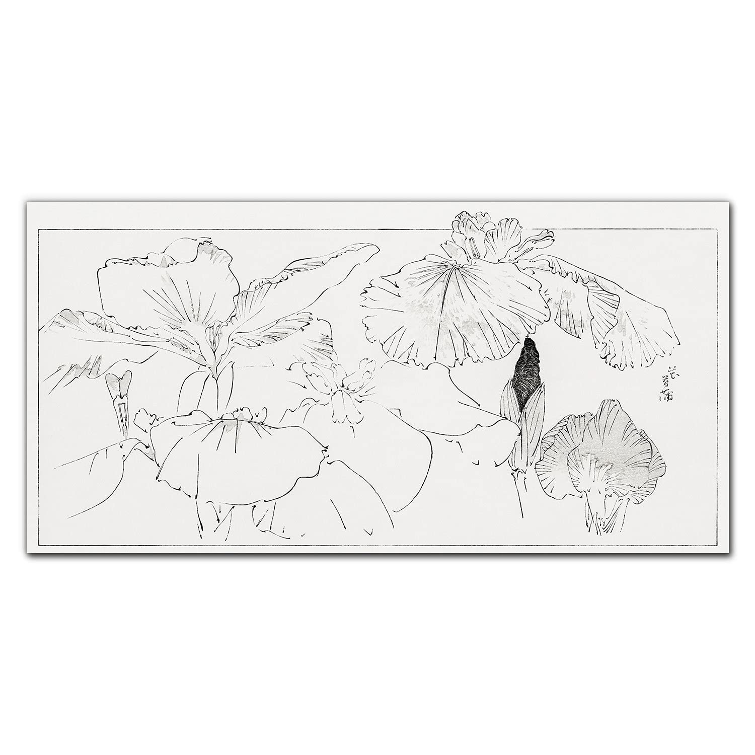 Crédence de cuisine en verre trempé 100x50cm Fleurs Part protection murale adhésive