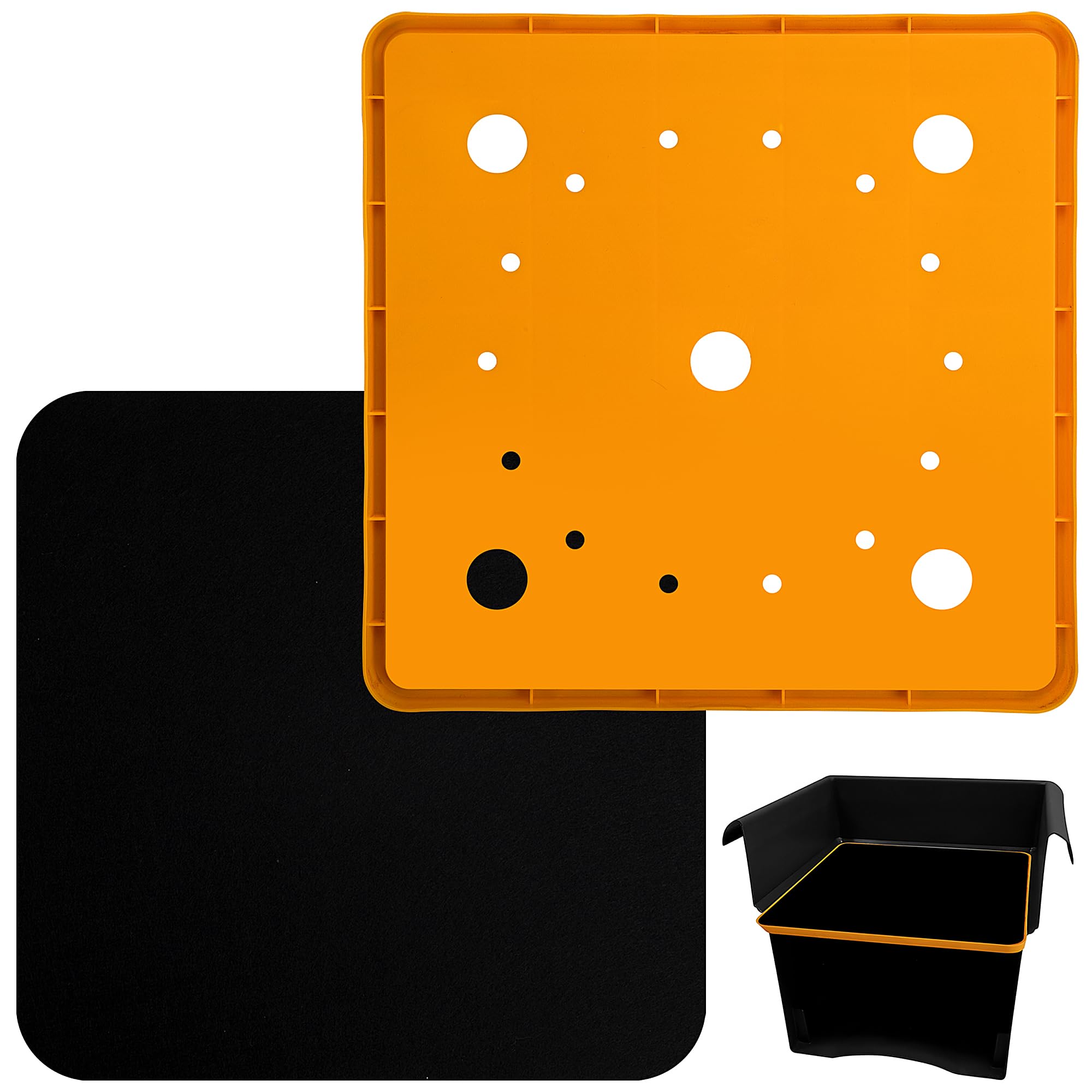 13" Square Planter Insert, Reusable Large Plant Pots Insert with Liner and Drainage Holes, Plastic Pot Fillers for Indoor and Outdoor Plants Containers (16''-19'')