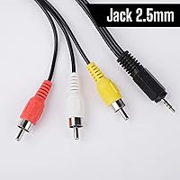 Vista 2 de Mini conector auxiliar estéreo de 0.098 in macho a 3 RCA audio, enchufe de cable de equipo de video AV, conector y terminal, adaptador de componente