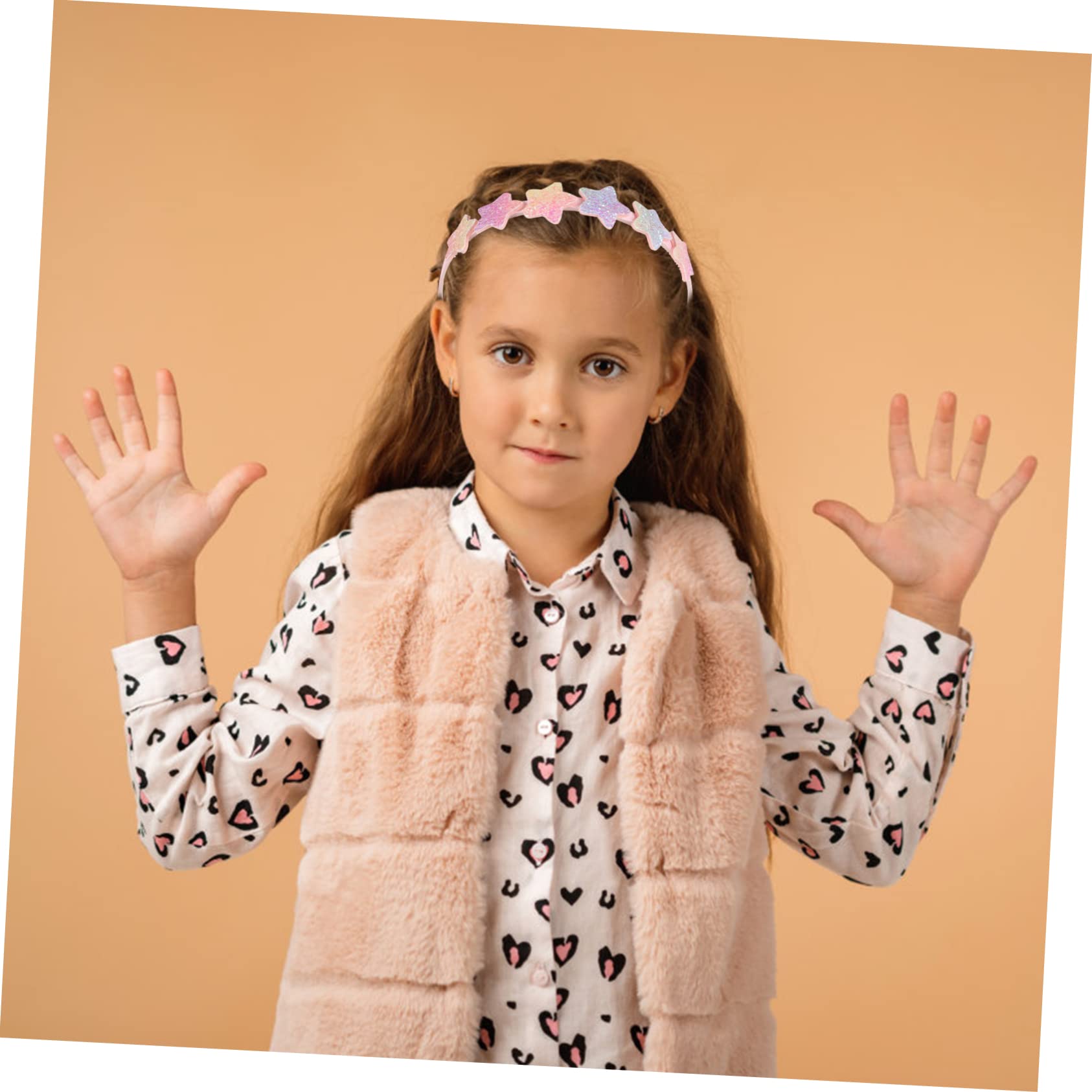 minkissy 24pezzi Cerchietti Colorati Per Bambine Con Cuori e Stelle Da Accessori Per Festivi Perfetti Per Compleanni e Foto Di Famiglia