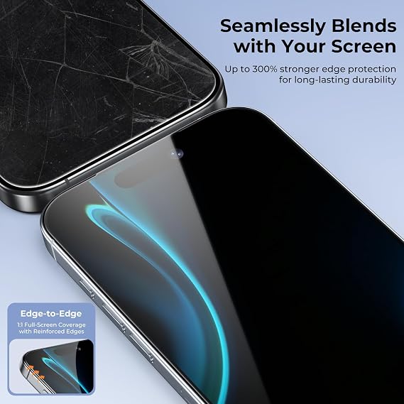 BENKS for iPhone 17 Pro Screen Protector 6.3'', [2 Pack] Ultra Shield HD Tempered Glass [Shatterproof & Explosion-Proof] Full Coverage iPhone Screen Protector, 0 Dust Bubble-Free Installation
