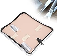 Vista 5 de Bolsa de cuero sintético para tijeras, estilista para peluquería, estuche para peluqueros, herramientas de peluquería, bolsa de funda portátil