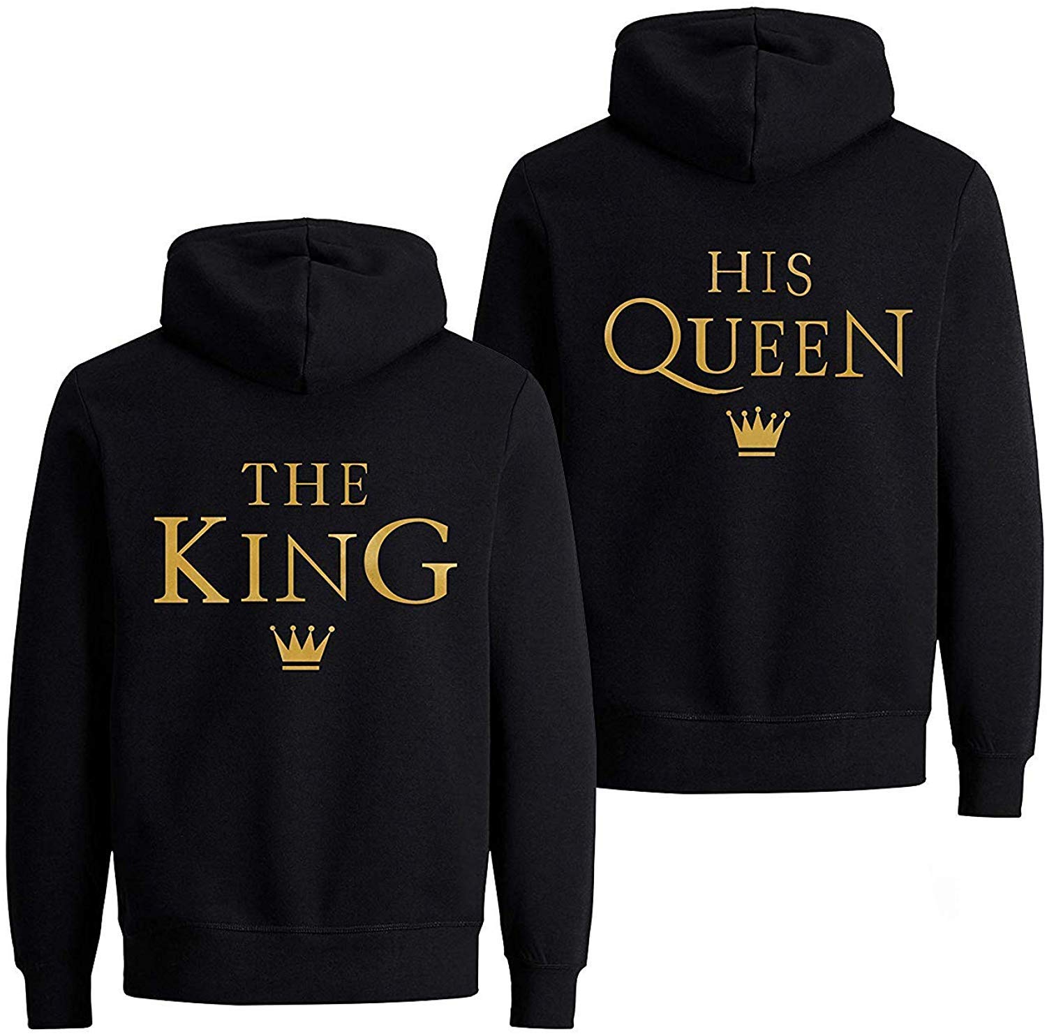 Couple Partenaire Sweat à Capuche Hoodie King Queen