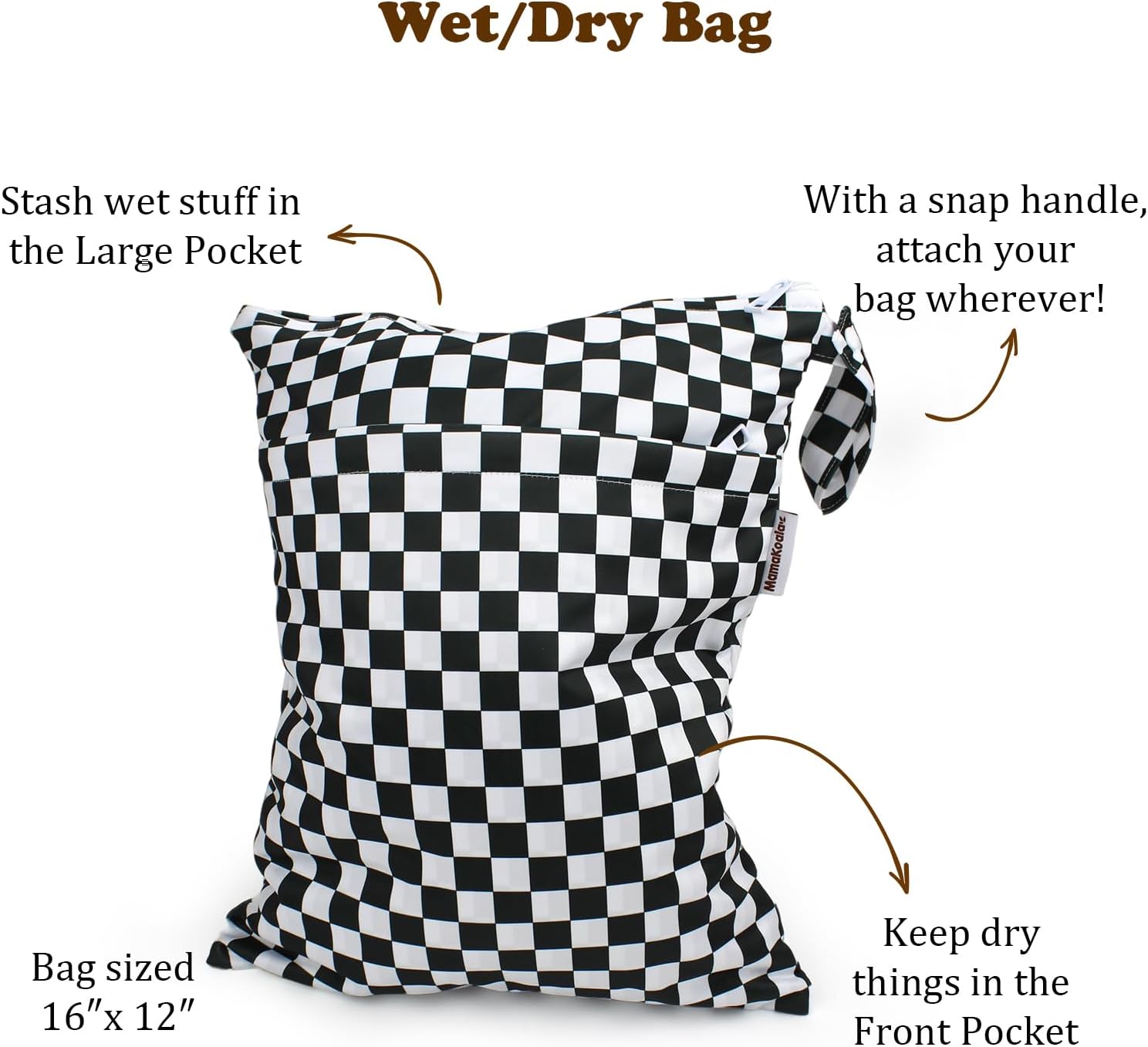 Mama Koala 3.0 Baby Cloth Diapers with 6 Inserts Bundle, with 2 Pack Wet Dry Bags, and 2 Rolls Natural Liners