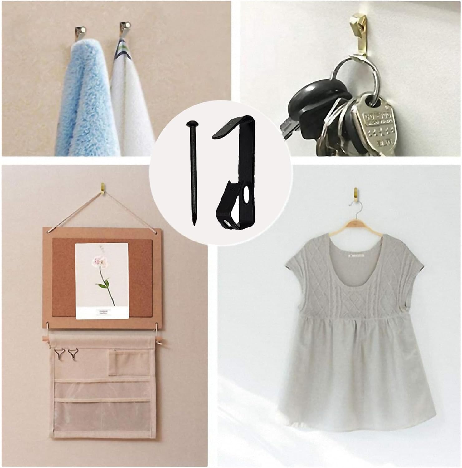 80 Pcs Picture Hanging Kit,20lb 30lb 50lb Hangers Hooks with Screws.Metal Mounts Hanging on Drywall Wooden Wall for Canvas Paintings Photos Frames,Artworks,Crafts