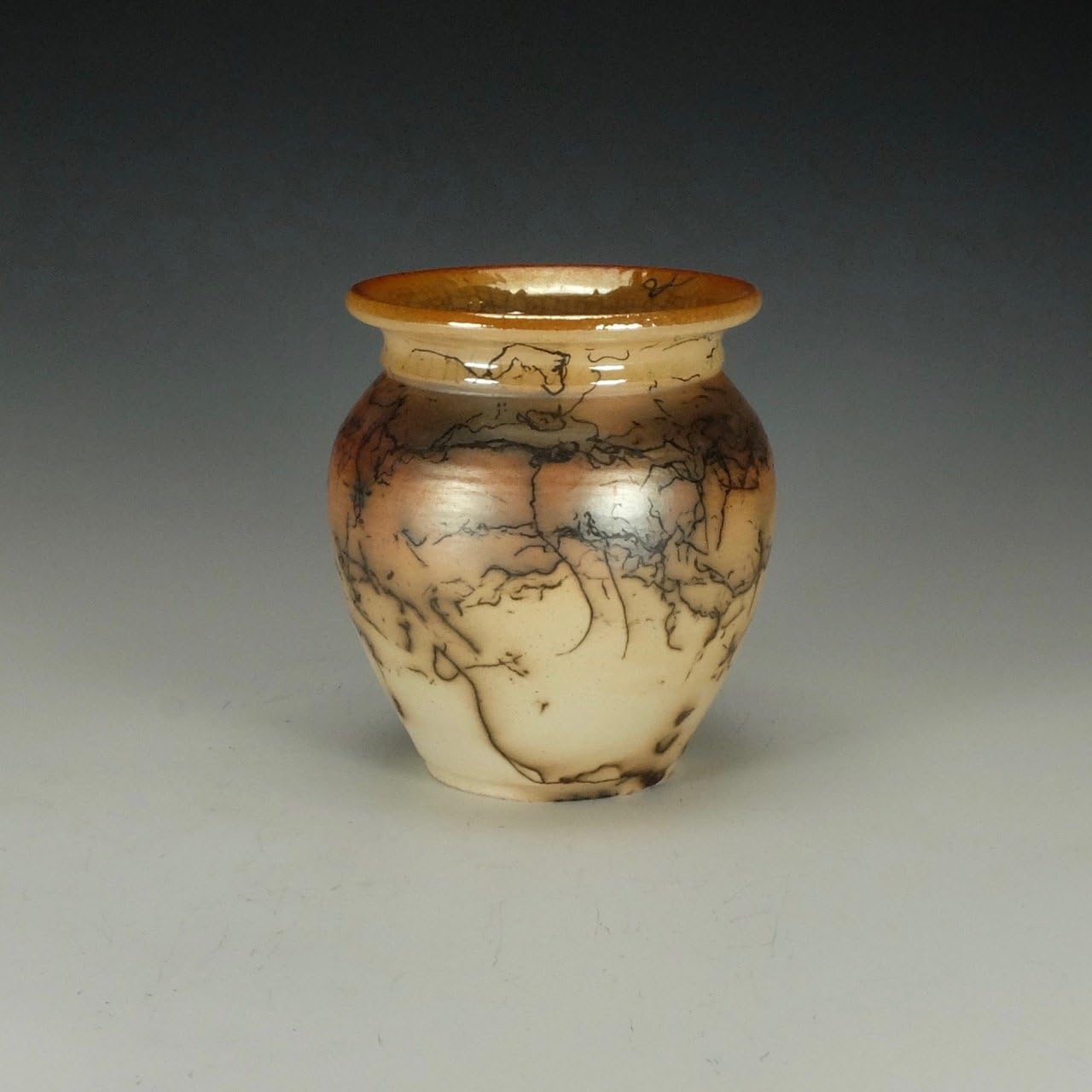 Horse hair Raku pottery