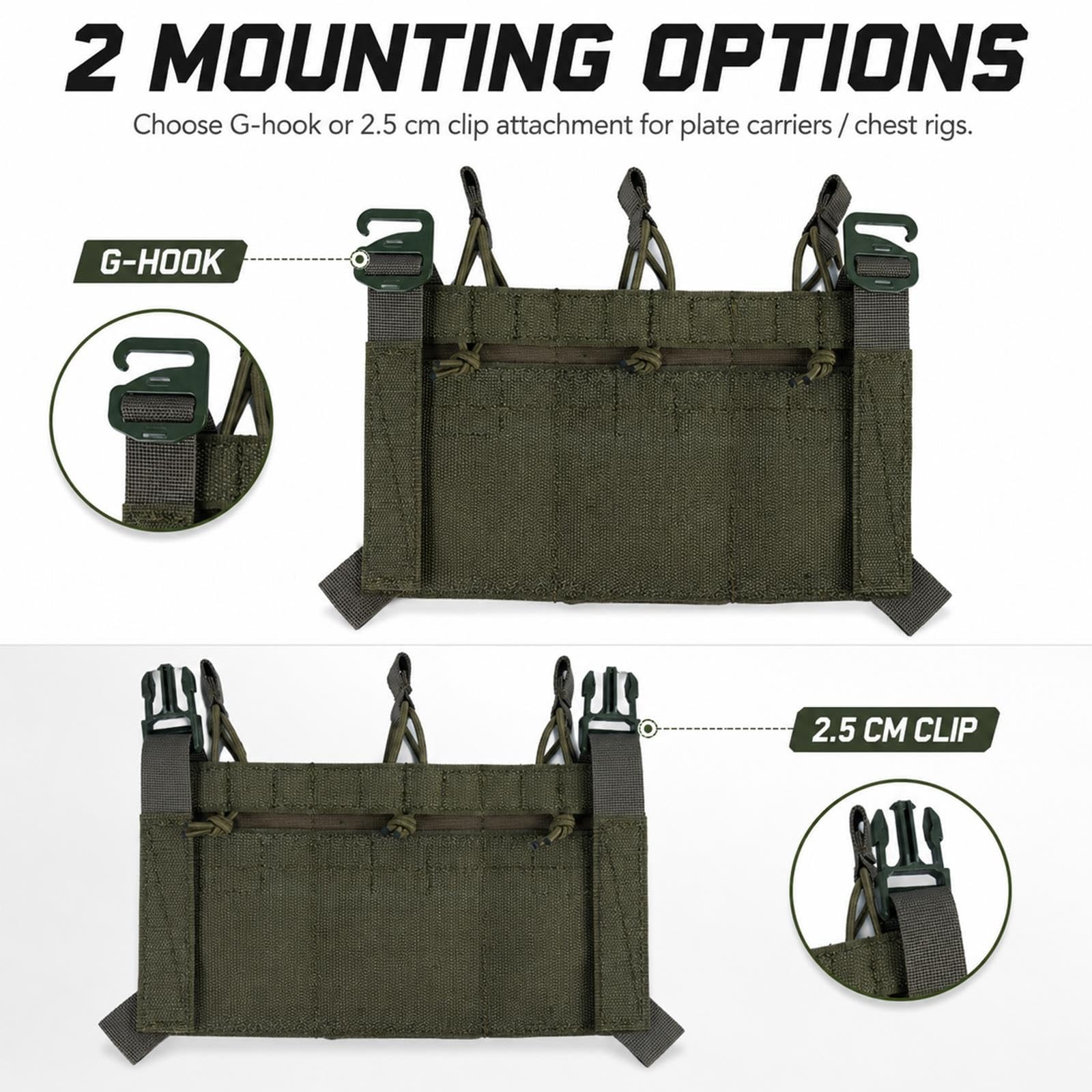 Tasca Tripla Caricatore 556 Organizer Admin MOLLE Set