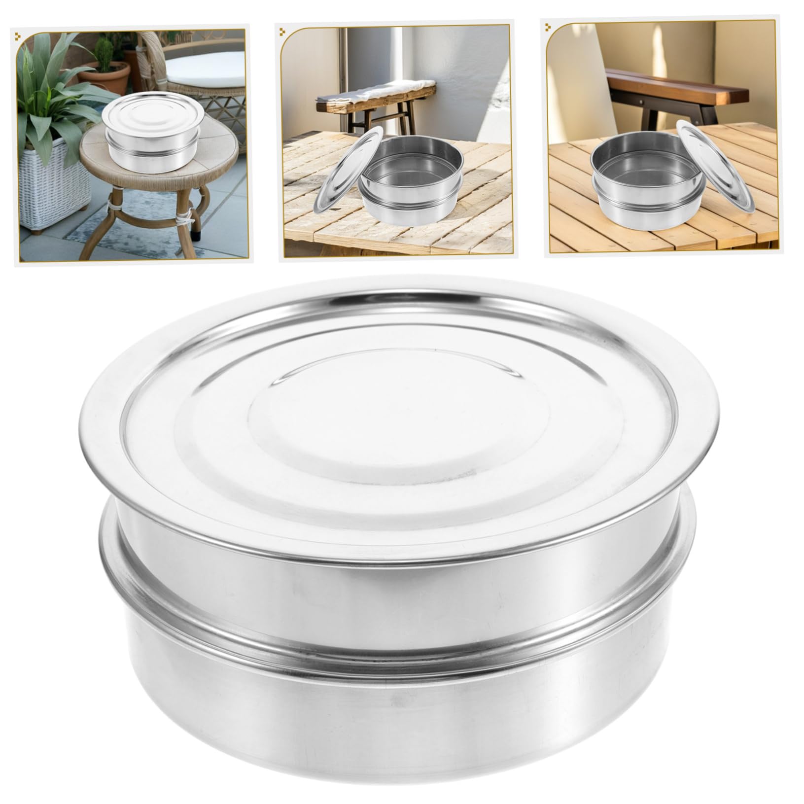 ibasenice Kit De Germination Empilable Acier Inoxydable avec Plateau De Culture Et Couvercle pour Haricots Luzerne Herbe De Blé Et Autres Germes