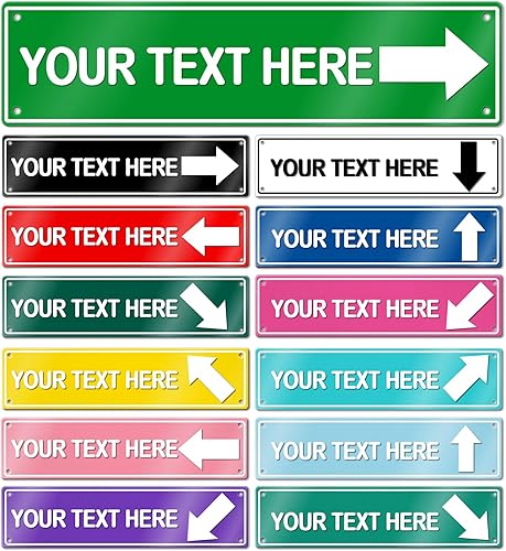 Miniatura 8 de Letreros personalizados de metal para exteriores e interiores, 4 x 16 pulgadas, letrero de calle personalizado para decoración de pared del hogar,