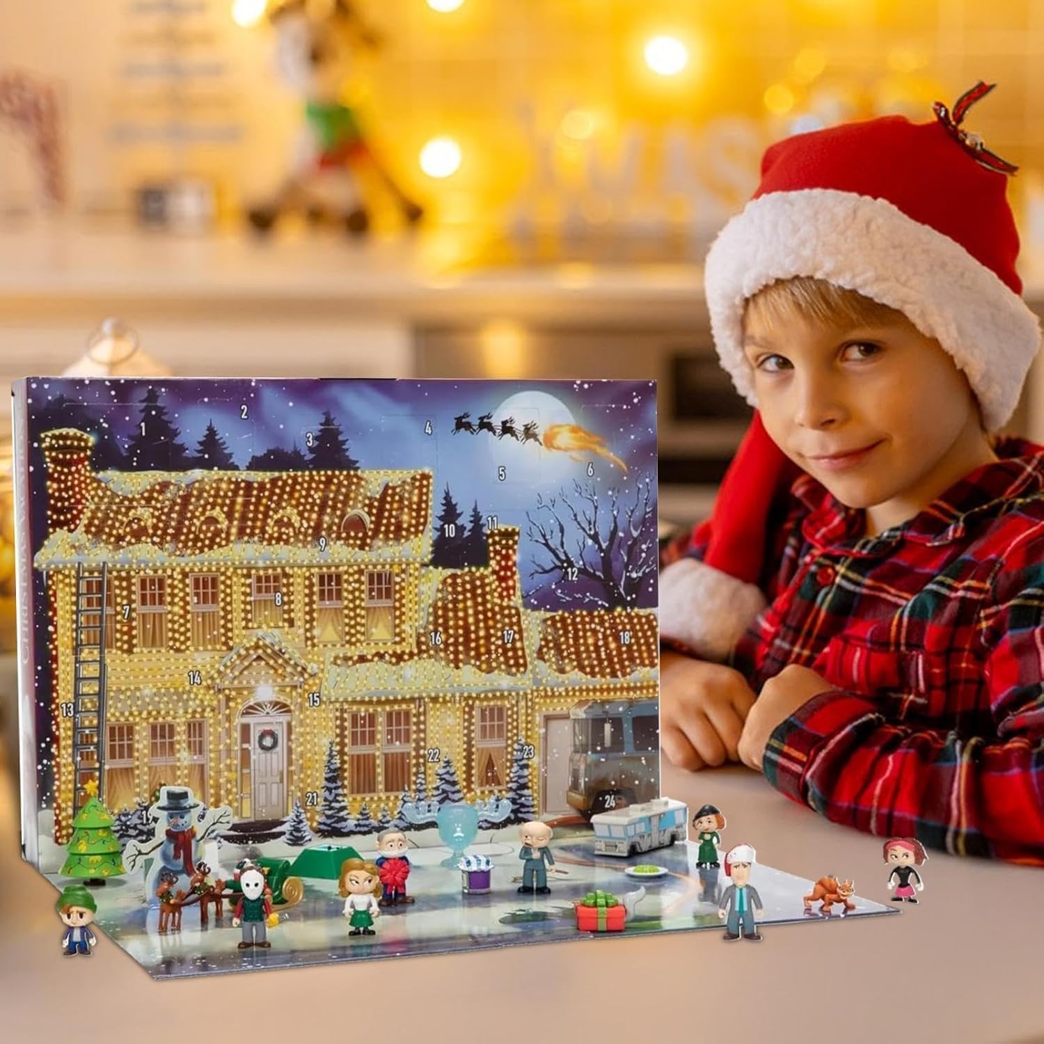 National Lampoon’s Christmas Vacation Advent Calendar 2025 New, National Lampoon Toy Figurine figure Christmas Gifts Contains 24pcs Xmas Tree Ornaments
