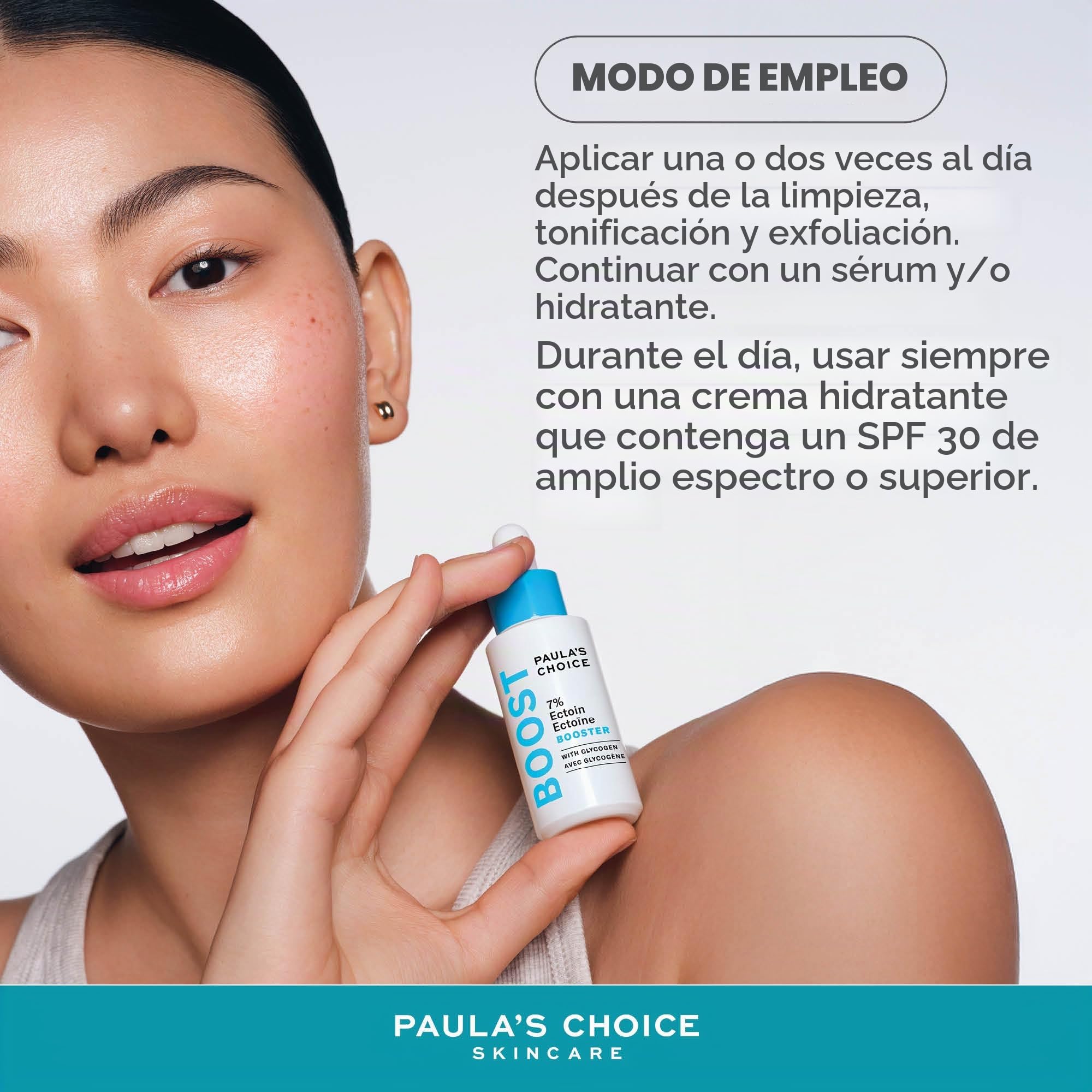 Paula's Choice Booster 7% Ectoína + Ácido Hialurónico, 20 ml | Sérum Facial Hidratante - 7 Beneficios En 1 Gota - Calma, Protege Y Repara La Barrera Cutánea - Pieles Sensibles & Apagadas