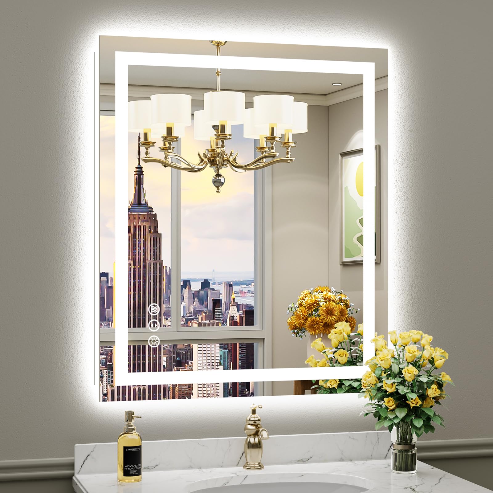 Briivue 36x30 LED Bathroom Mirror