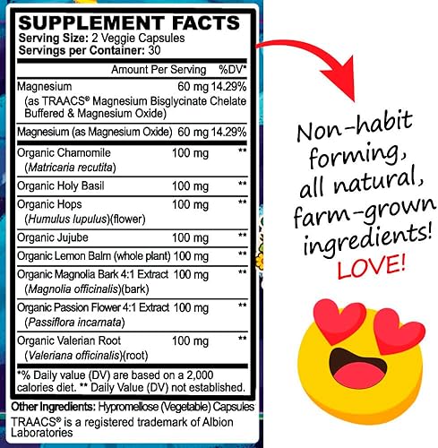 Miniatura 2 de Suplemento natural para dormir Paz, Amor y ZZZs