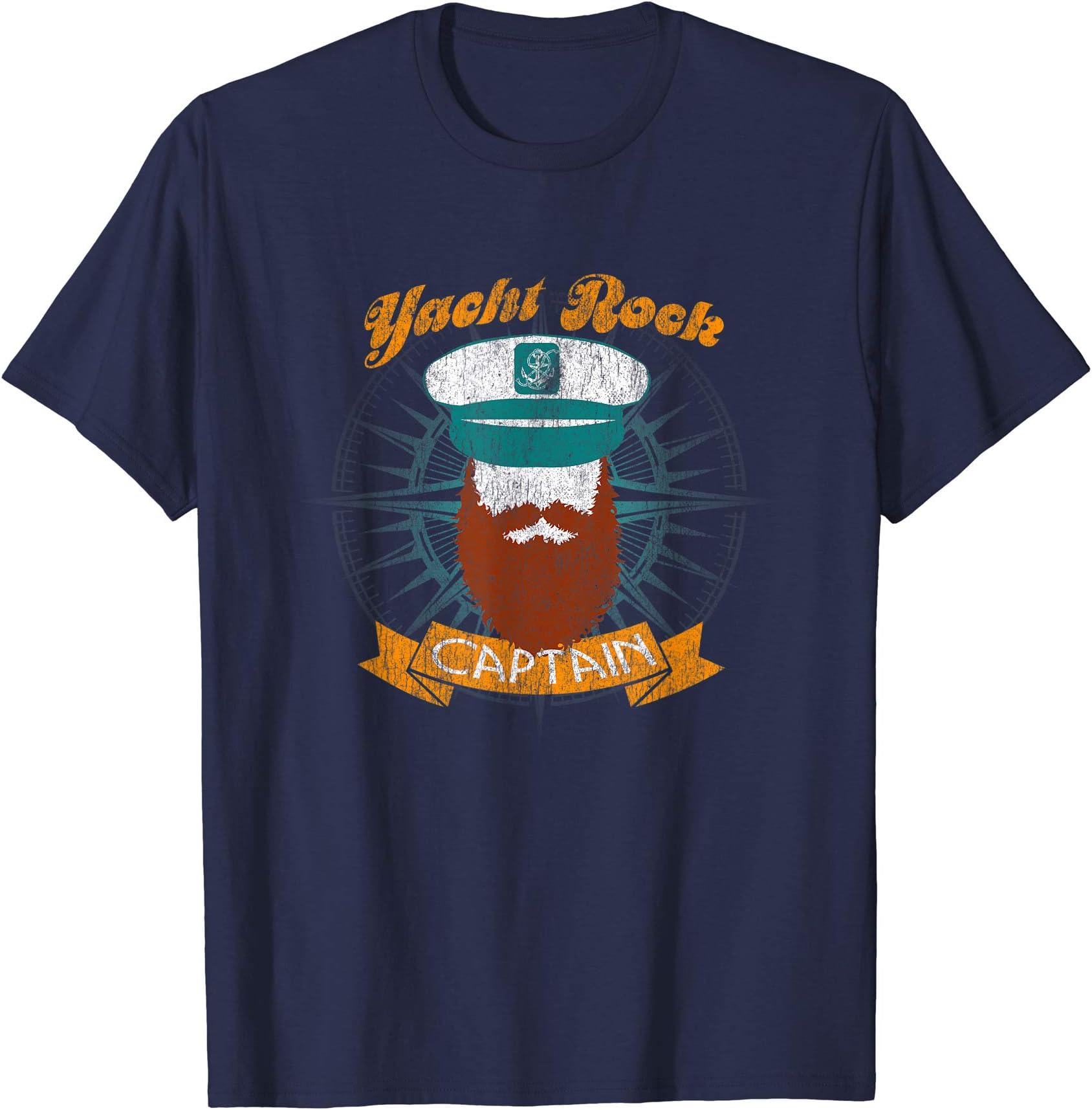Spazzo TeesBearded Yacht Rock Captain - Party Boat Drinking T-Shirt