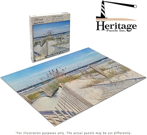 Miniatura 6 de Heritage Puzzle Wild Dunes - Rompecabezas de 1000 piezas para adultos, rompecabezas de playa de 1000 piezas, rompecabezas de playa de orilla del