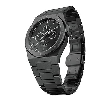 【美品】VALUCHI Rose Gold Black 自動巻き腕時計 Amazon | Valuchi高級ファッションメンズ月カレンダー防水