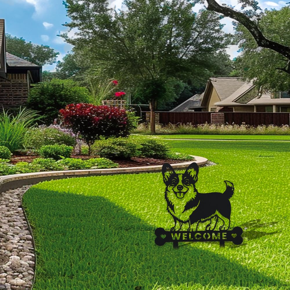 WADORN Dog Breed Welcome Metal Decorative Garden Stakes - Image 4