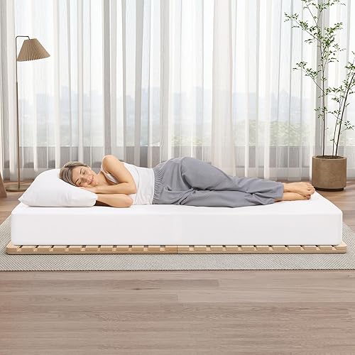 Miniatura 7 de LILYPELLE Tapete de tatami japonés, marco de cama de tatami de madera, plegable a prueba de humedad, marco de cama para colchón de futón, colchón de