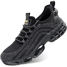 Mens Walking Shoes Slip-on Running Shoe Air-Cushion Mesh Fashion Sneakers Gym Casual Athletic Lightweight Reflective