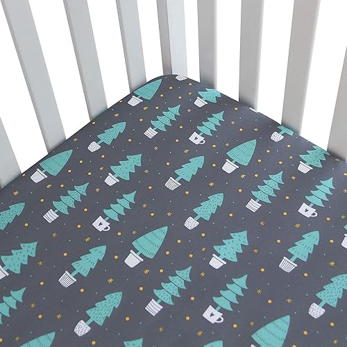Miniatura 8 de Moonsea Sábanas de cuna para niños paquete de 2 sábanas para cuna de bebé ajustadas para colchón estándar de cuna microfibra suave y transpirable