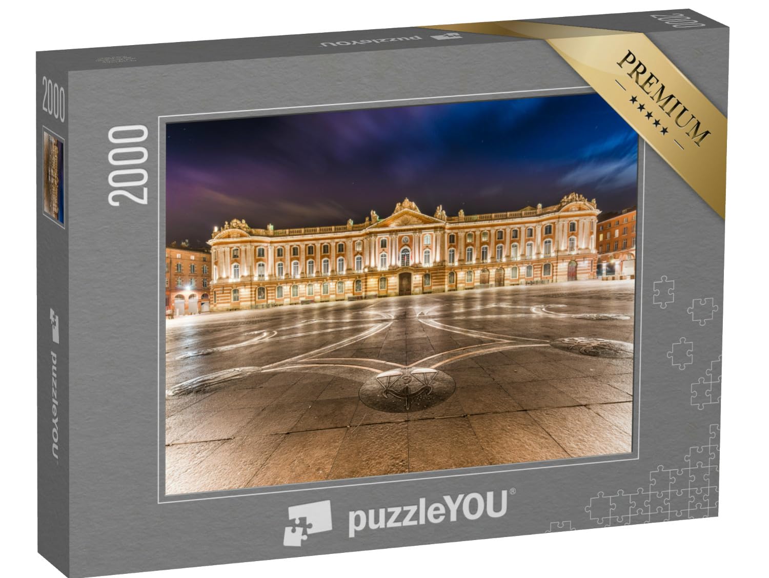 puzzleYOU : Puzzle de 2000 pièces « Place du Capitole et Capitole à Toulouse, Haute-Garonne, Midi Pyrénées, Sud de la France. »