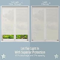 Vista 3 de Everyday Celebration Persianas enrollables solares y sin cordones para ventanas, persianas enrollables para ventanas de interior, persianas