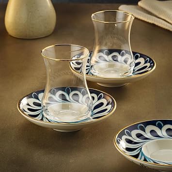 Sandro Moreno 1898 Iznik 12 Piece Tea Set for 6 Persons 150 ml