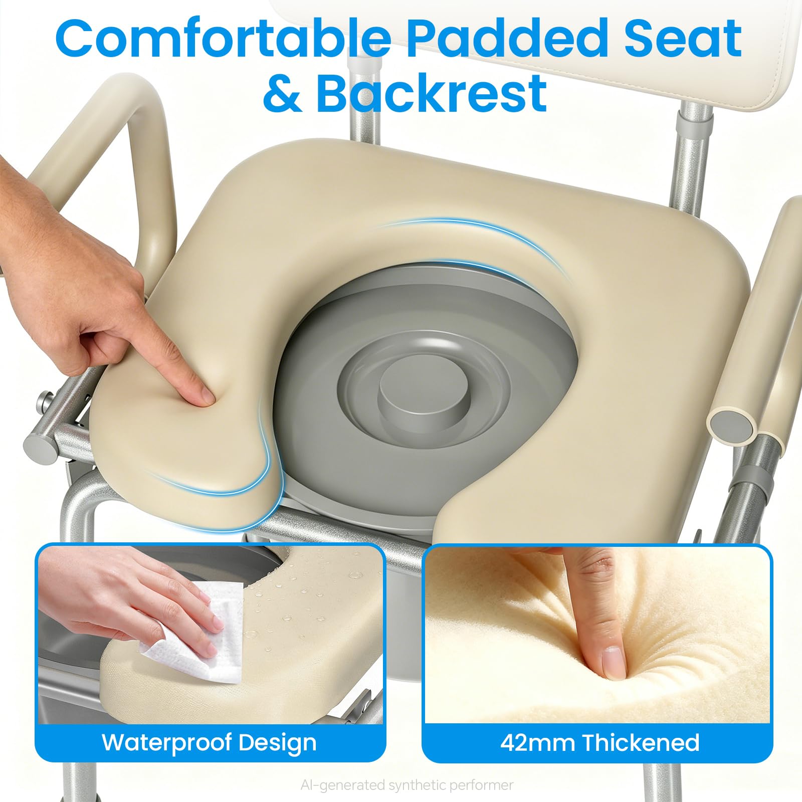 Drop Arm Bedside Commode - Easy Transfers -4