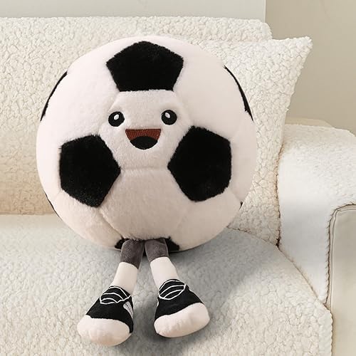 Almohada de fútbol de felpa para pelota de fútbol, almohada deportiva suave, bonita decoración de sala de fútbol, regalos de fútbol (fútbol)